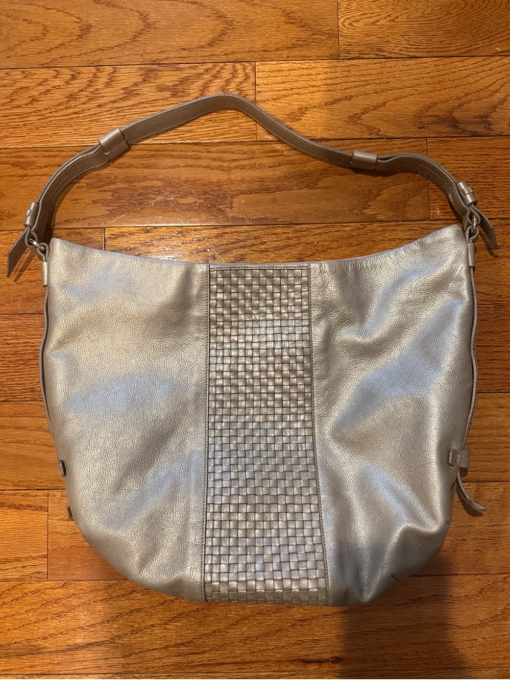 Cole Haan Gold Woven-Accent Purse